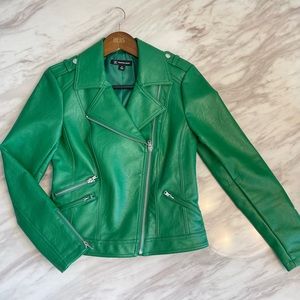Green "Leather"  Jacket